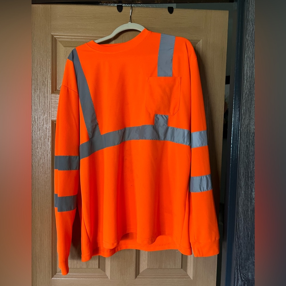 FR High Vis orange safety shirt 2xl